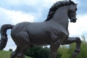 Horsing Around in Frederik Meijer Sculpture Garden thumbnail